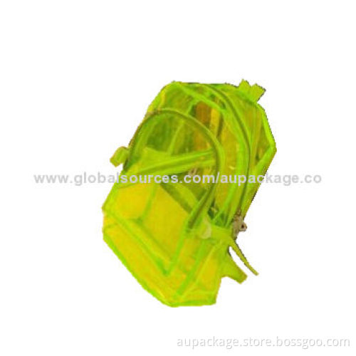 Clear PVC Backpack Bag, Fashionable Design, Customized Sizes, Materials and Shapes Accepted